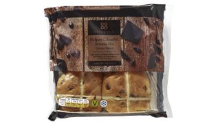 Pack of Co-op Irresistible Chocolate Brioche Hot Cross Buns