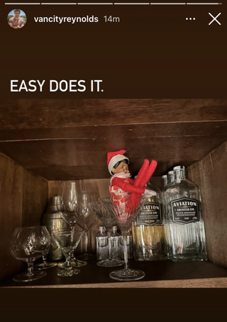 ryan reynolds' elf on the shelf instagram post