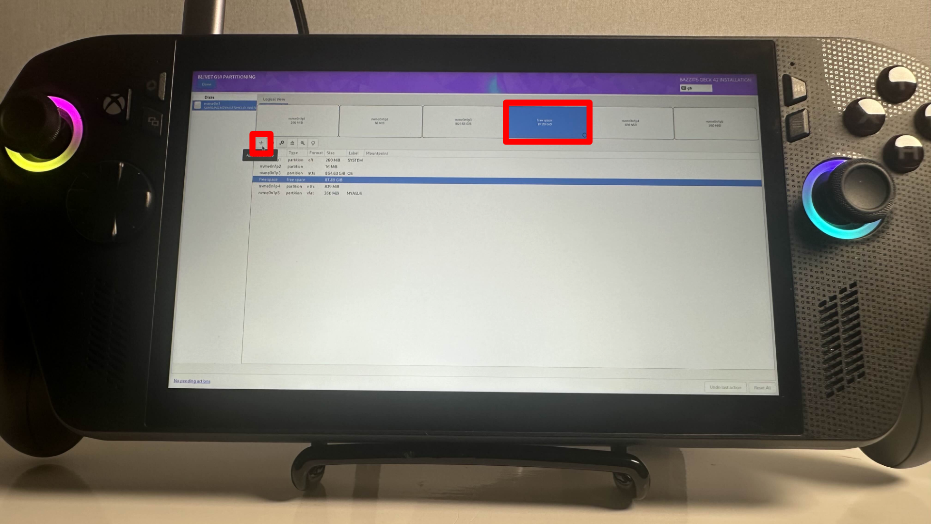 Bazzite dual boot process