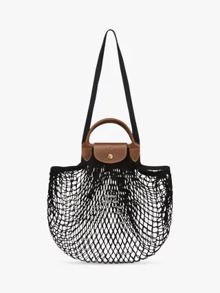 Longchamp Le Pliage Filet Top Handle Net Bag