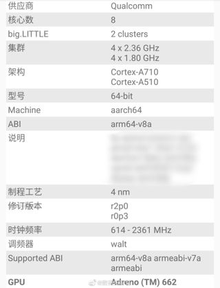Leaked specs of the next Qualcomm 7 Series chip