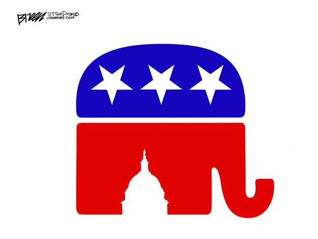 Political cartoon GOP Congress majority election