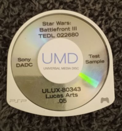 A Star Wars: Battlefront 3 PSP disc