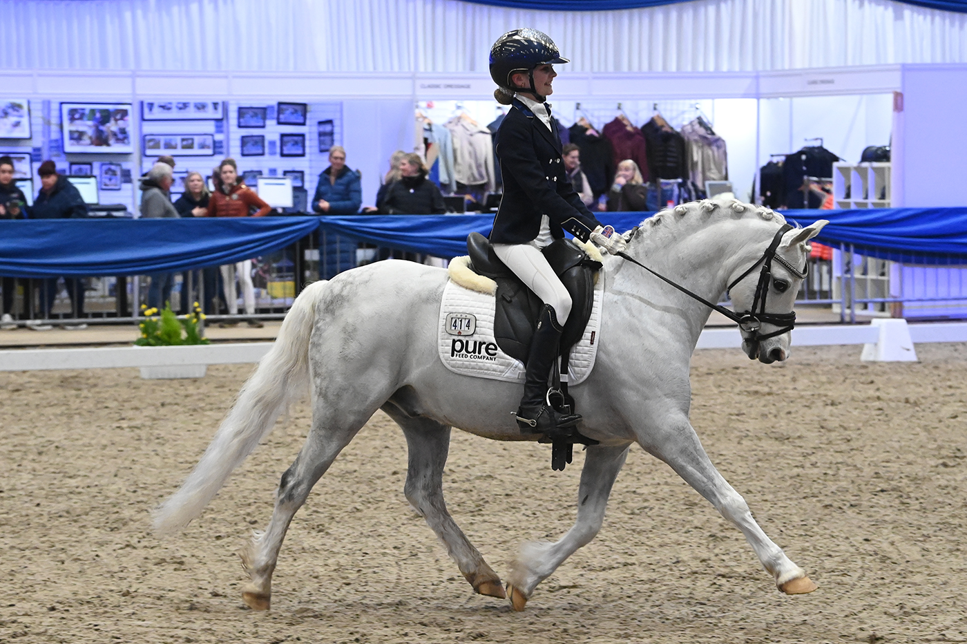 Violet Hawkins and Glenlichd Fair Un Square at Winter Dressage Championships 2024