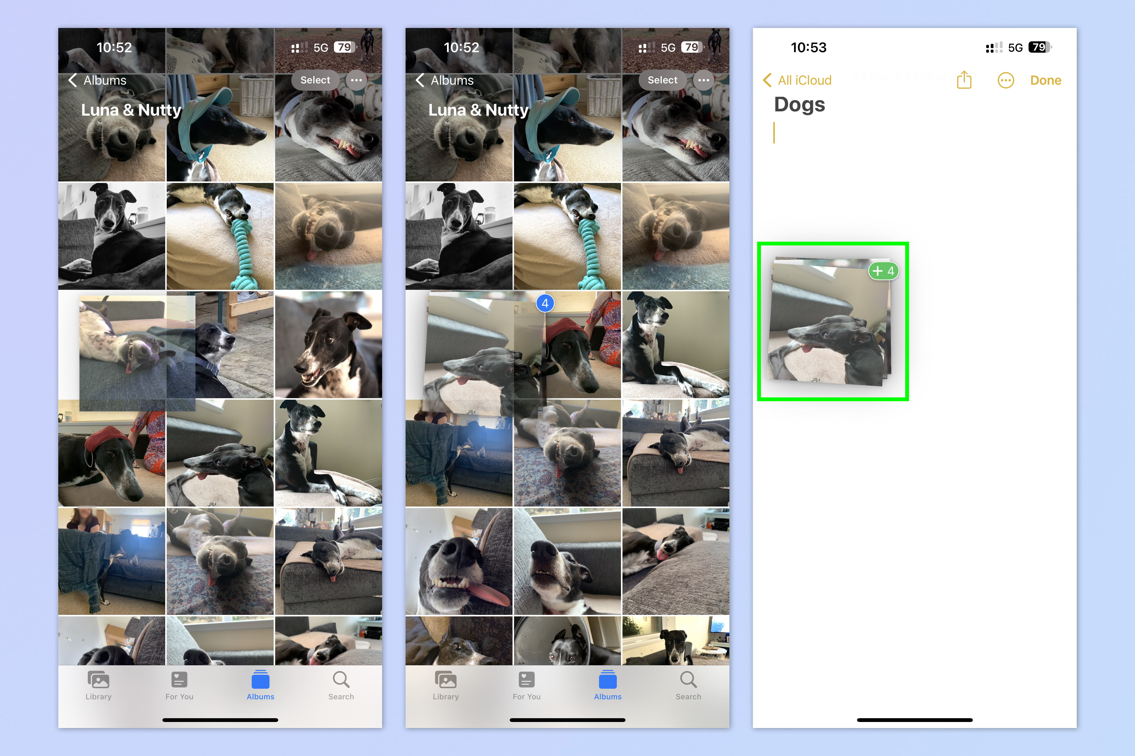 Una captura de pantalla que muestra cómo usar los gestos ocultos de iOS