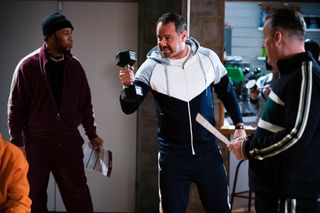 Mick Carter is in the gym in EastEnders