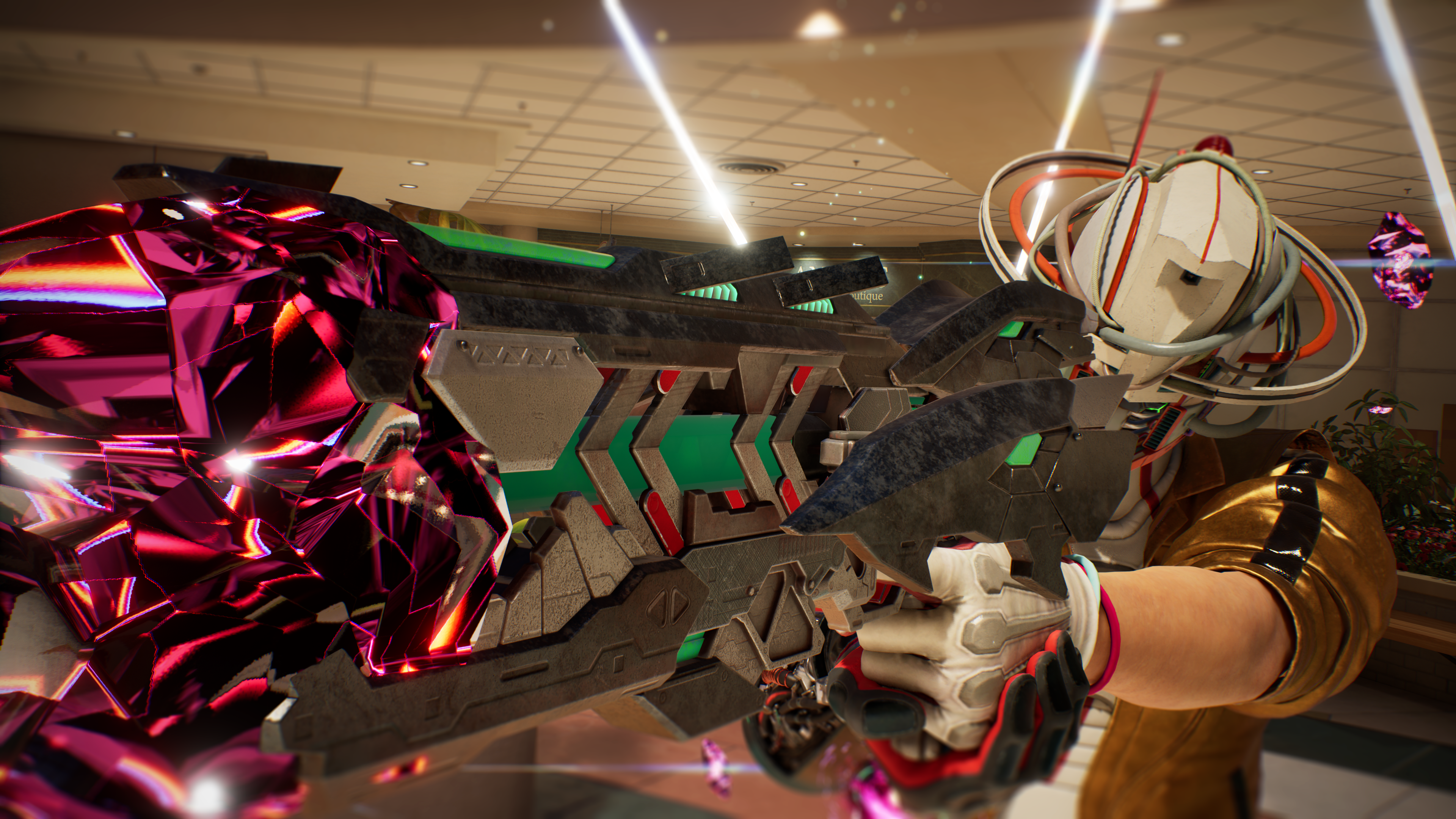 Screens from a video game that celebrates art