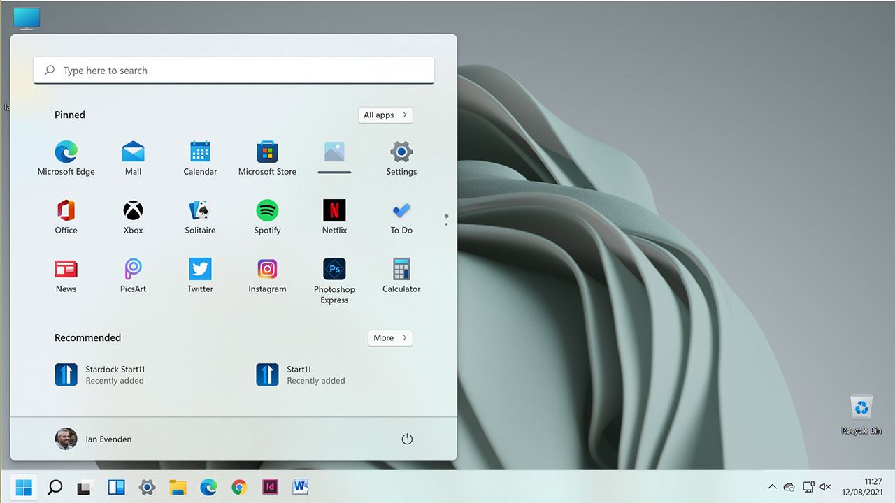 Start 11 allows changes to the Windows 11 Start menu