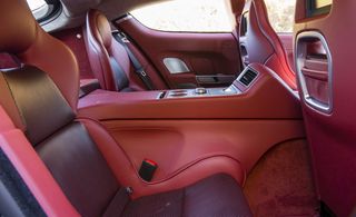The back seats of the Rapide