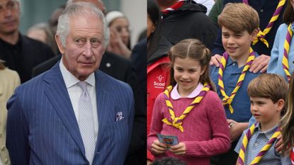 King Charles could help ensure Prince George, Charlotte and Louis have freedom. Seen here are King Charles and the Wales children at different occasions