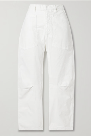 Shon Cotton-Blend Twill Tapered Pants