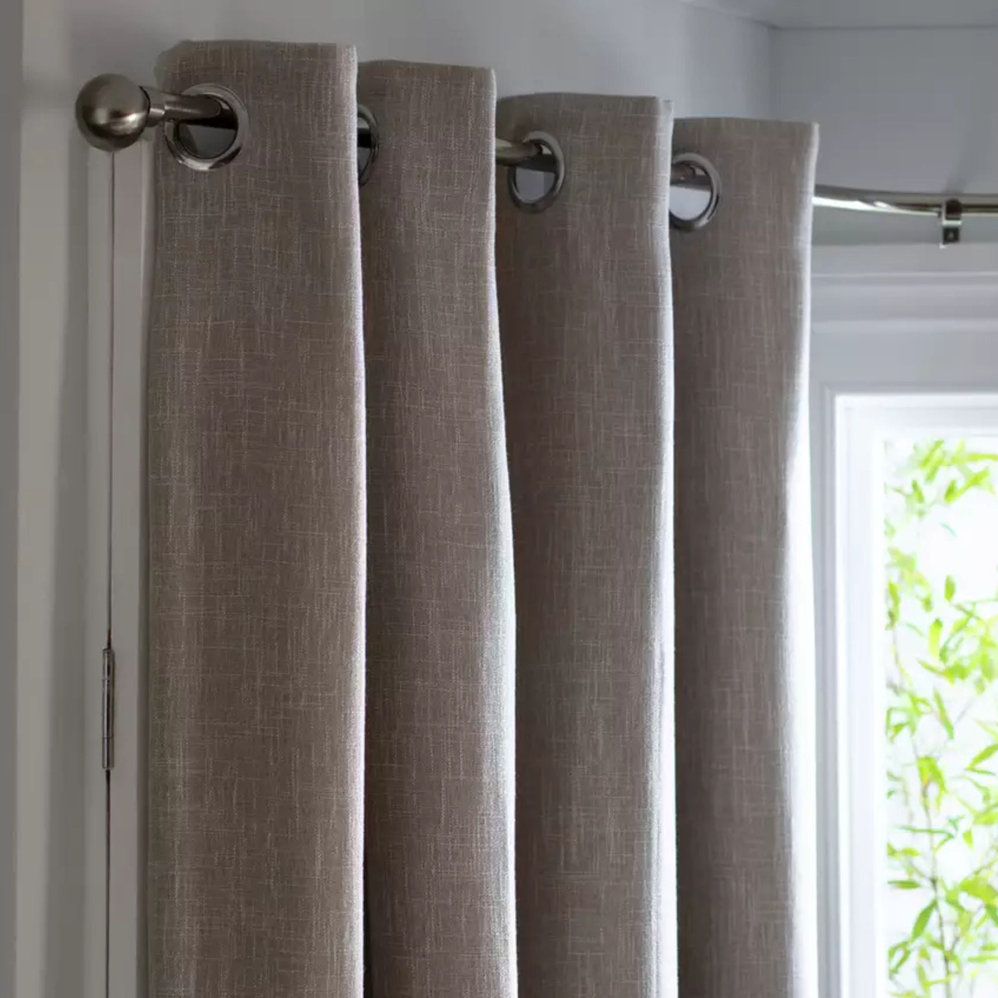 Habitat Linen Look Blackout Thermal Eyelet Curtains