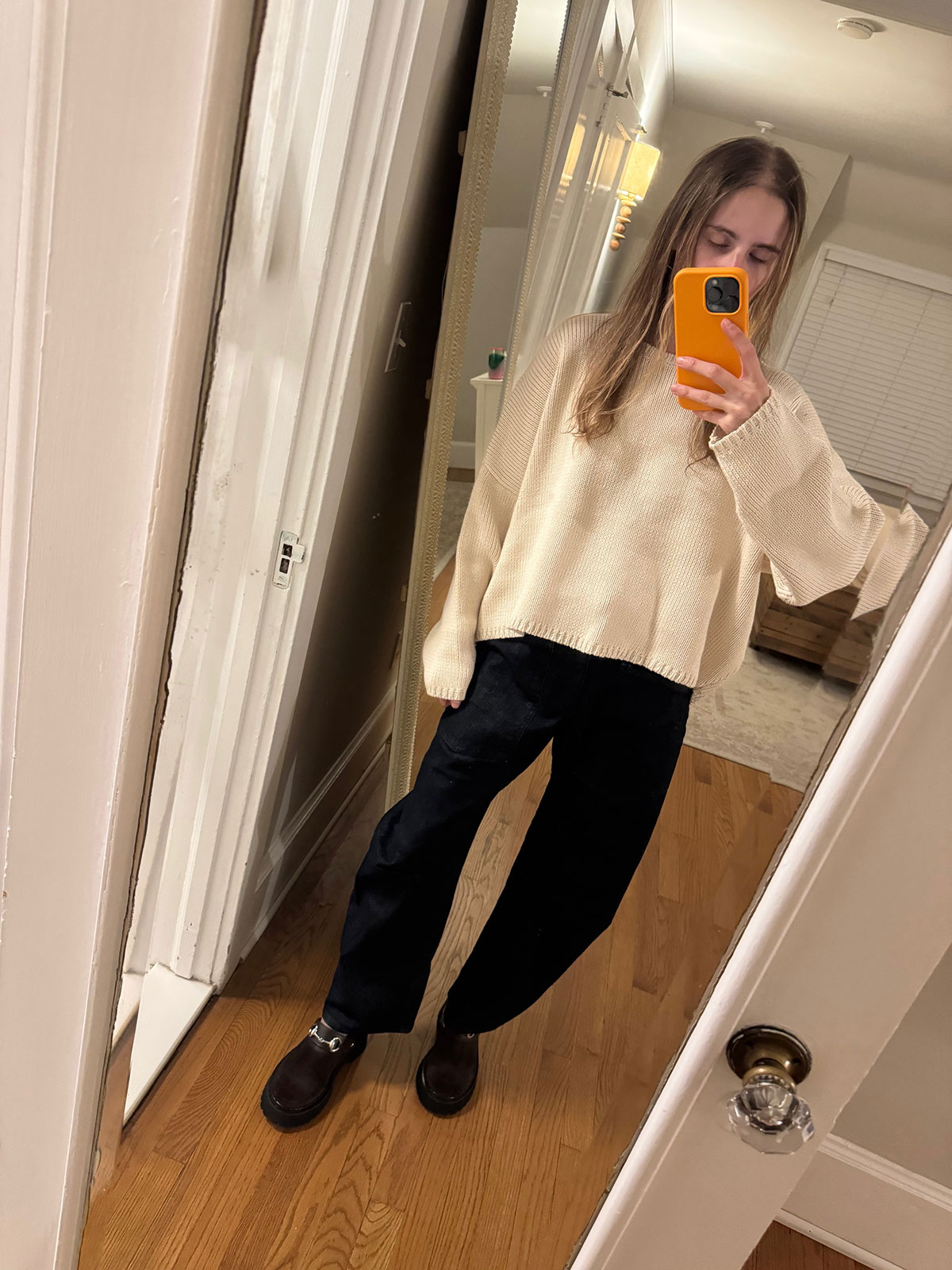 Tessa Faye O'Connell wearing a cotton sweater.