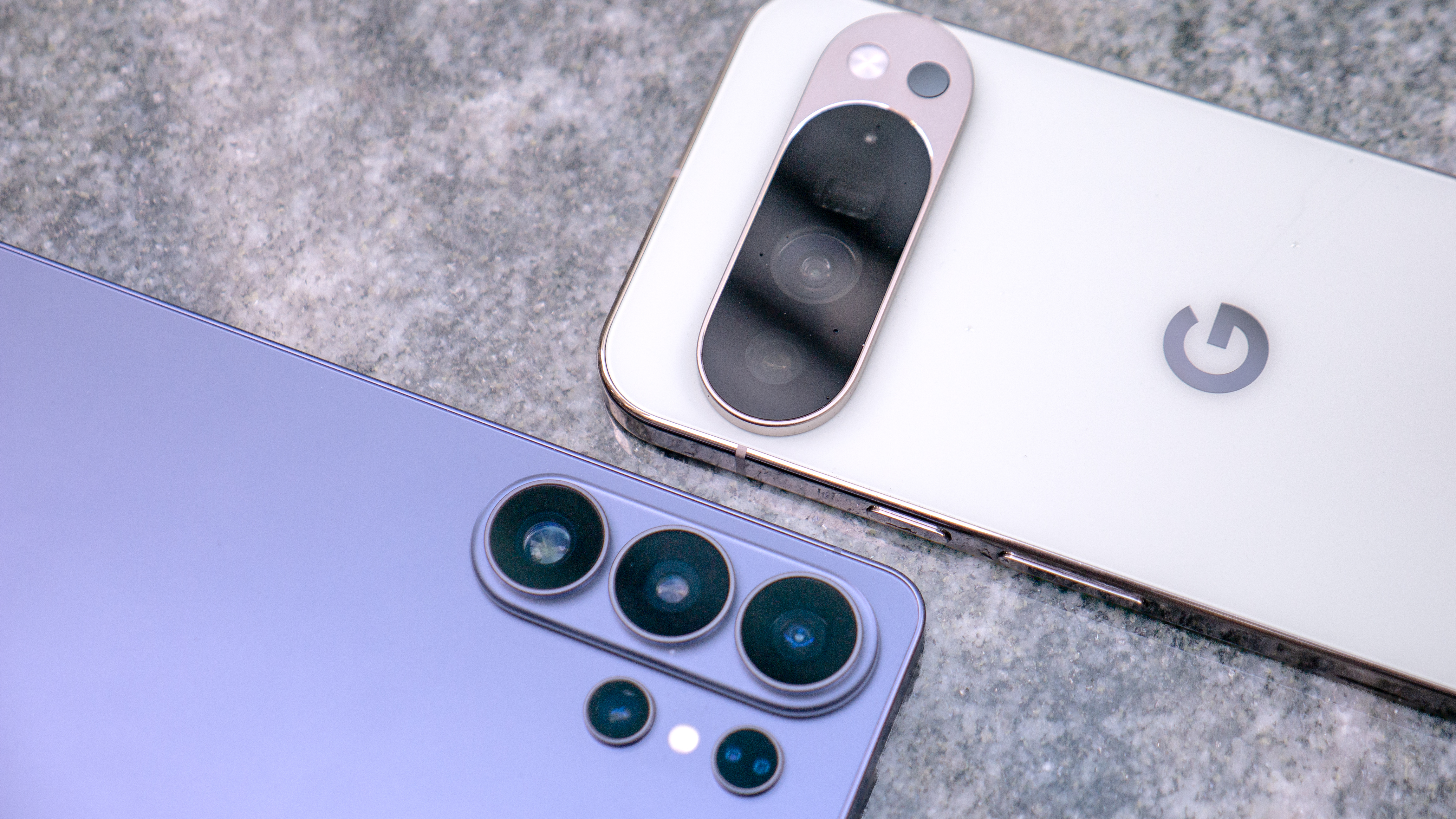 Galaxy S26 Ultra vs Pixel 10 Pro XL cameras next to each other.