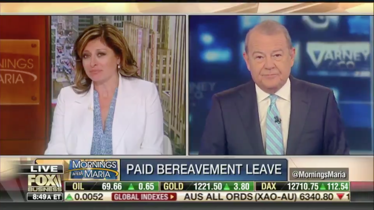 Maria Bartiromo and Stuart Varney on Fox. 