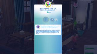 Aging up traits screen in The Sims 4