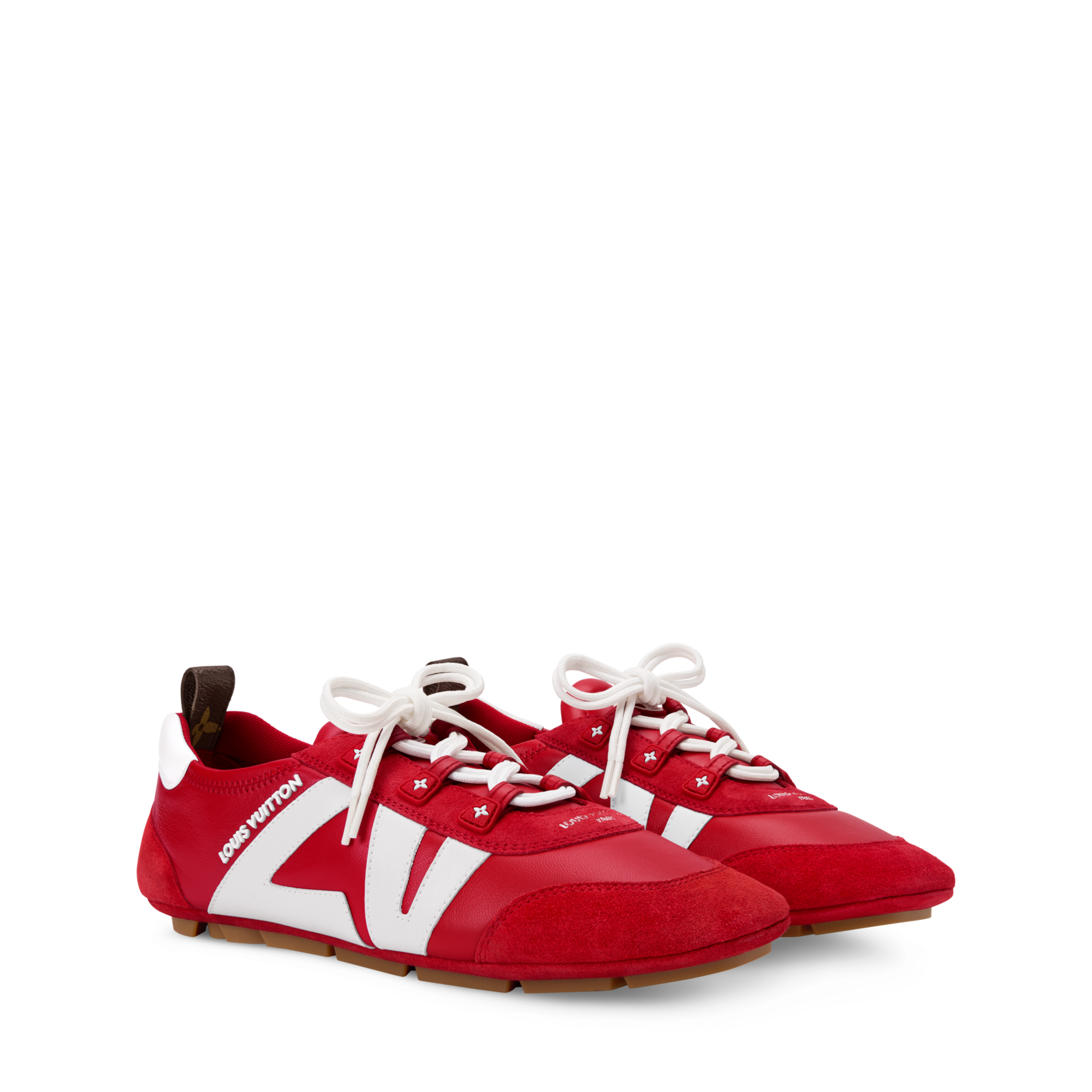 louis vuitton red sneakerina trainers