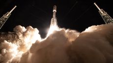A United Launch Alliance (ULA) Atlas V rocket takes off on an Air Force mission on Aug. 8, 2019. SpaceX and ULA will share the job of carrying "national security" cargo for the military going forward, as the Pentagon rushes to retire the Atlas V and its Russian-made rocket engines.