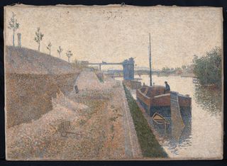 Paul Signac painted "Quai de Clichy. Temps gris" in 1887.