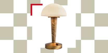Brass Edgecote Marble Rechargeable Table Lamp