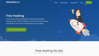 FreeHostingNoAds' homepage