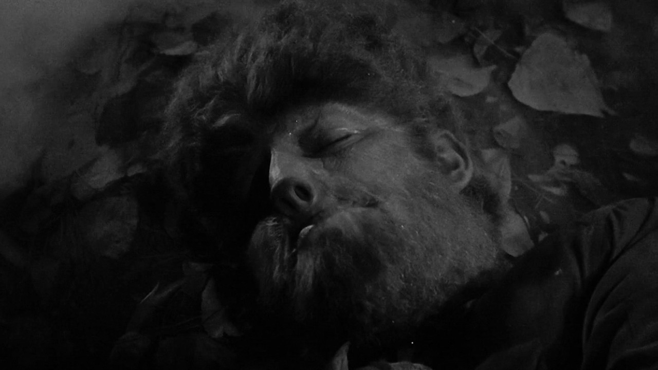wolf man sleeping