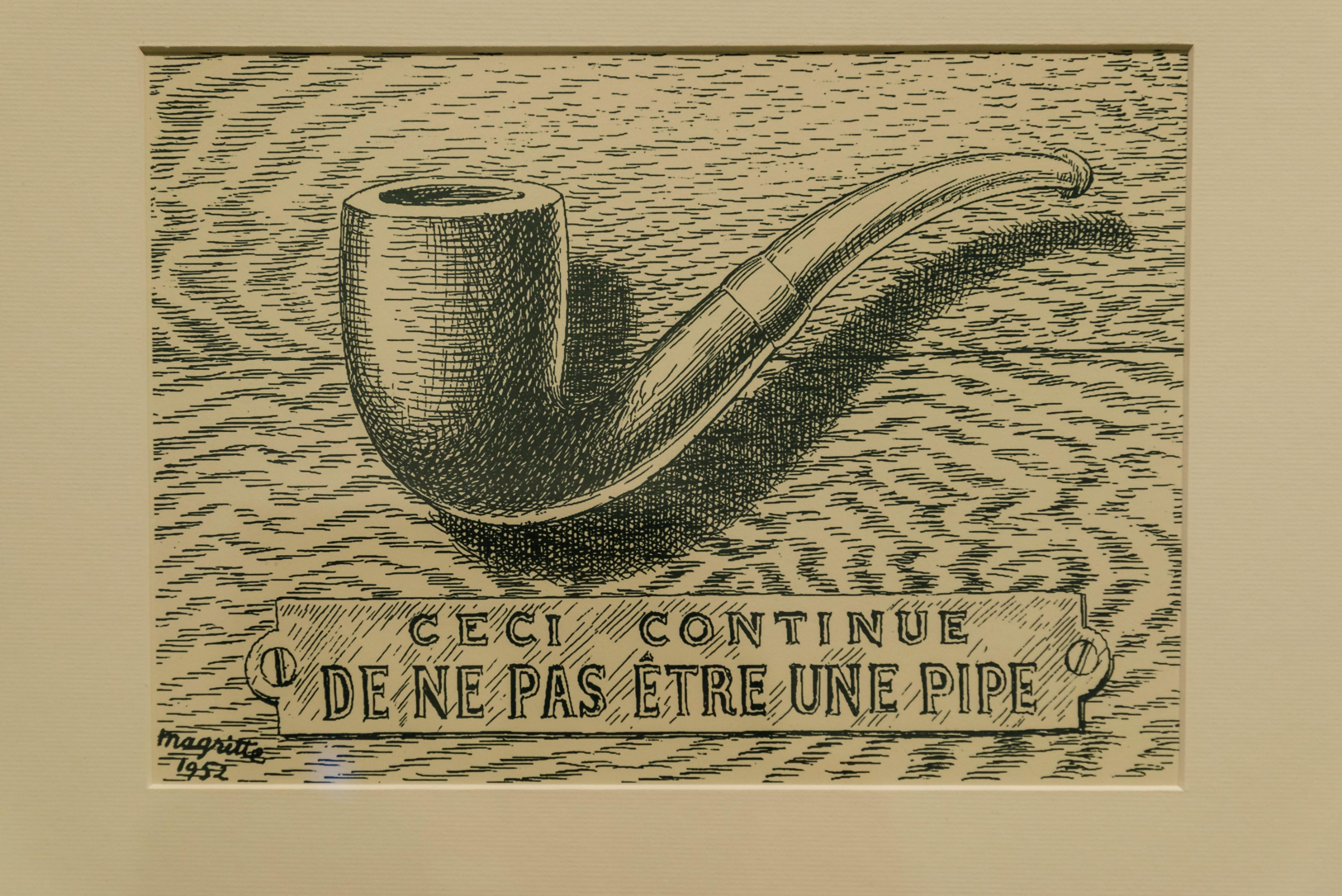 This is still not a pipe painting, by Magritte