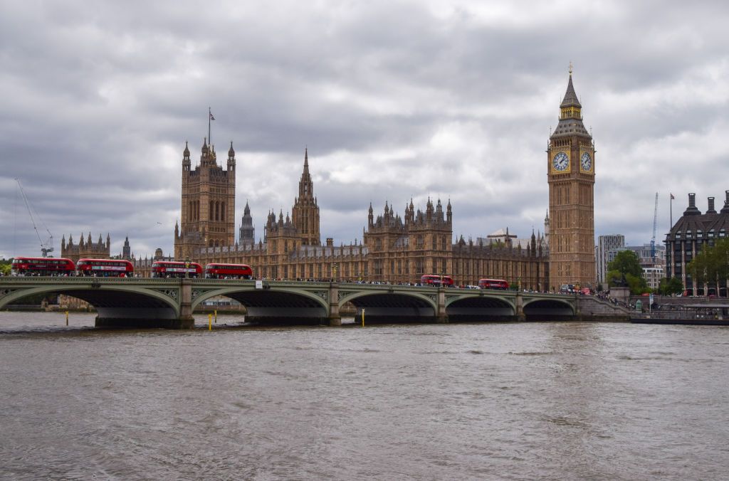 A general view of the Palace of Westminster in London. 