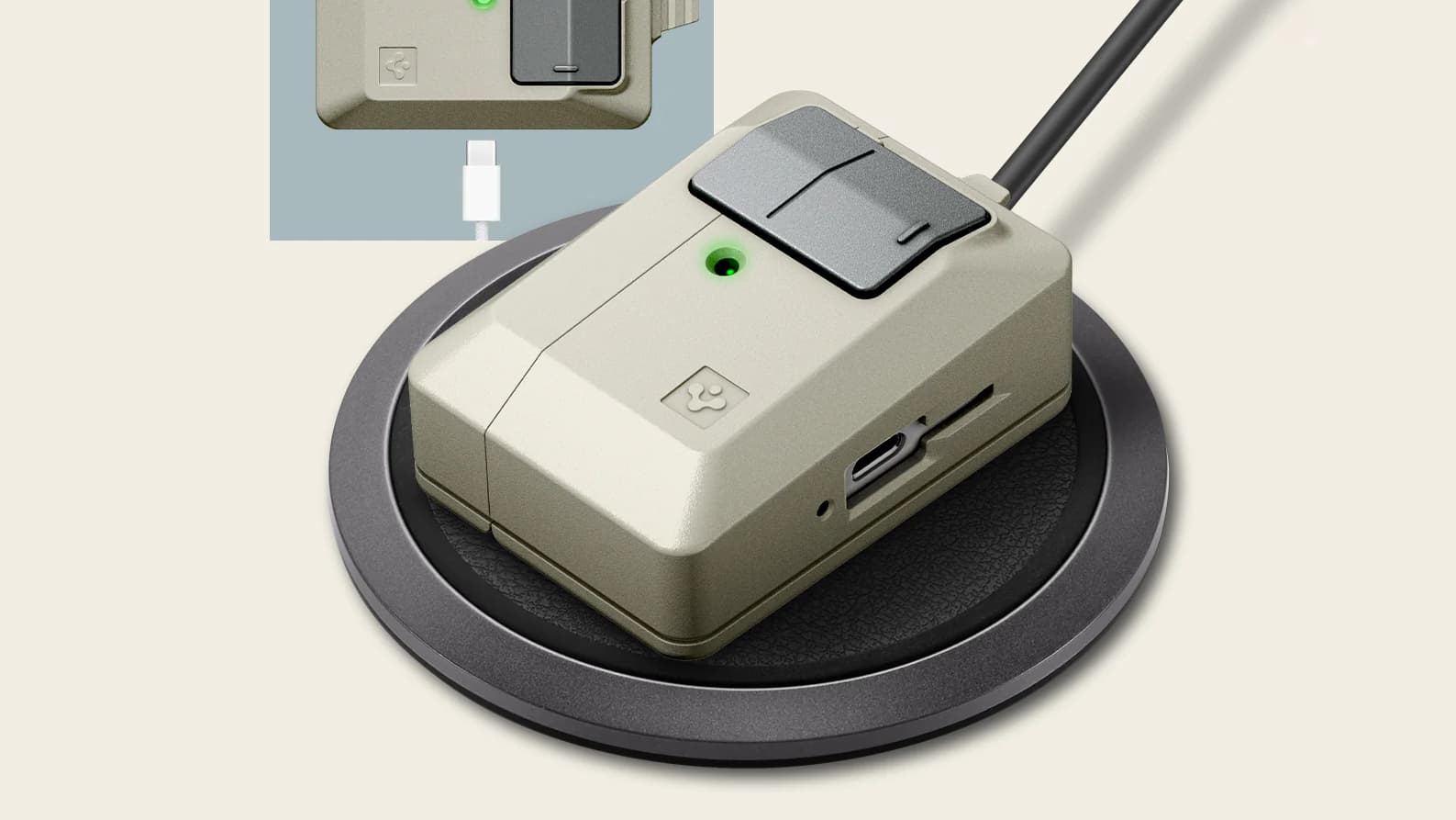 The Spigen Classic LS case for Apple's AirPods Pro 3.