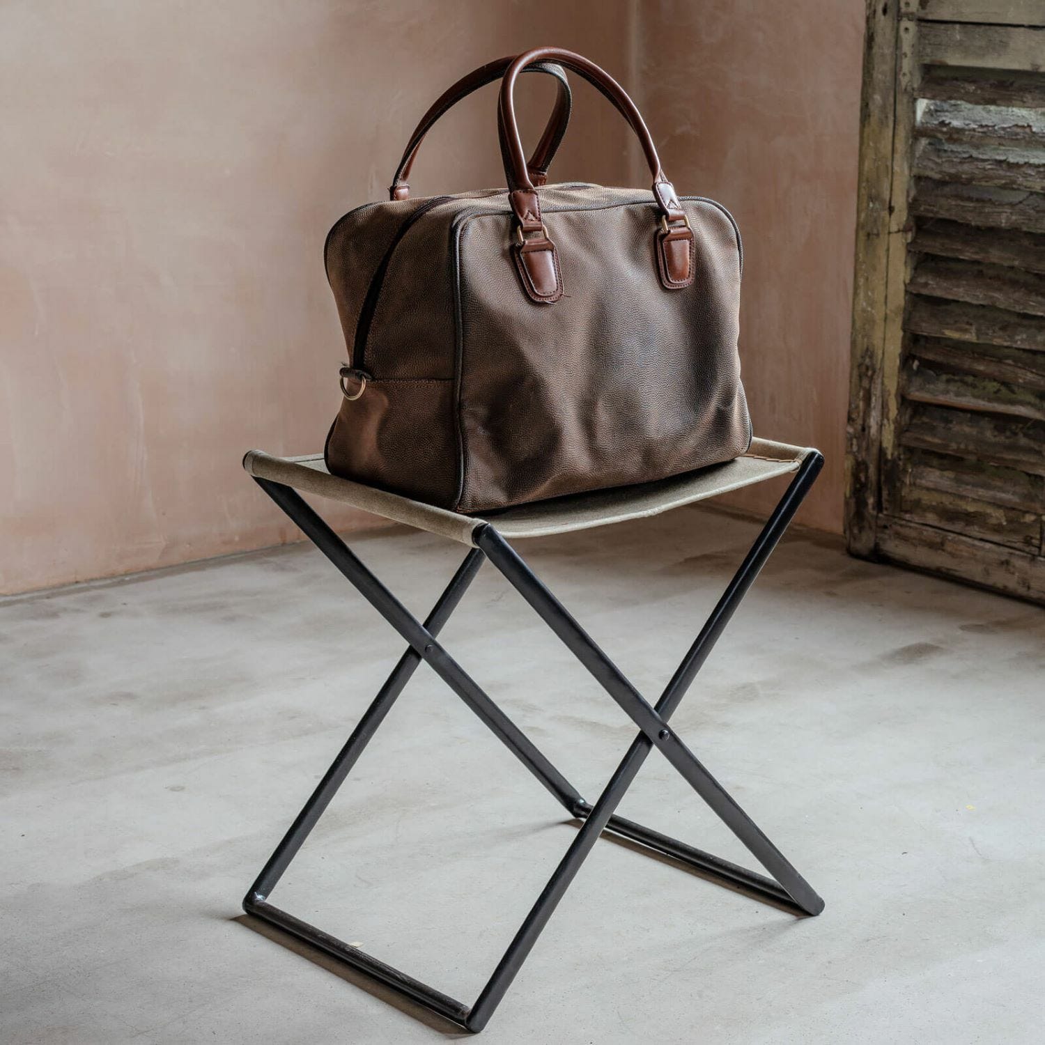 Graham and Green Canvas Folding Luggage Rack