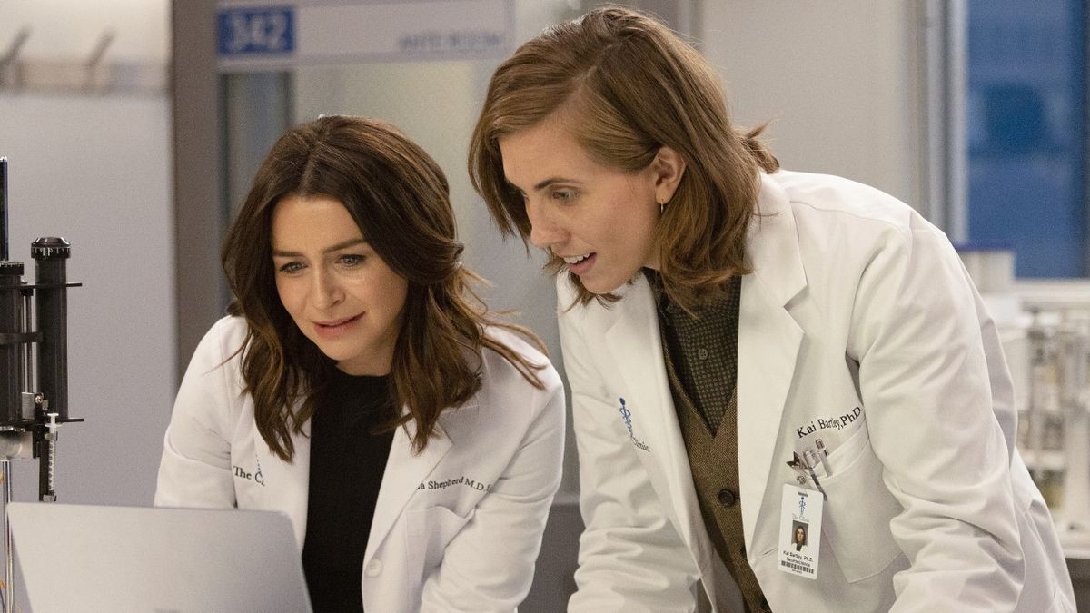 Amelia Shepherd and Kai Bartley work on Grey&#039;s Anatomy.