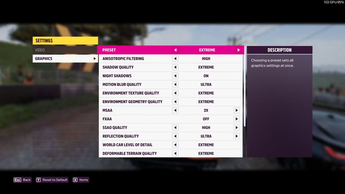 Forza Horizon 5 - Settings