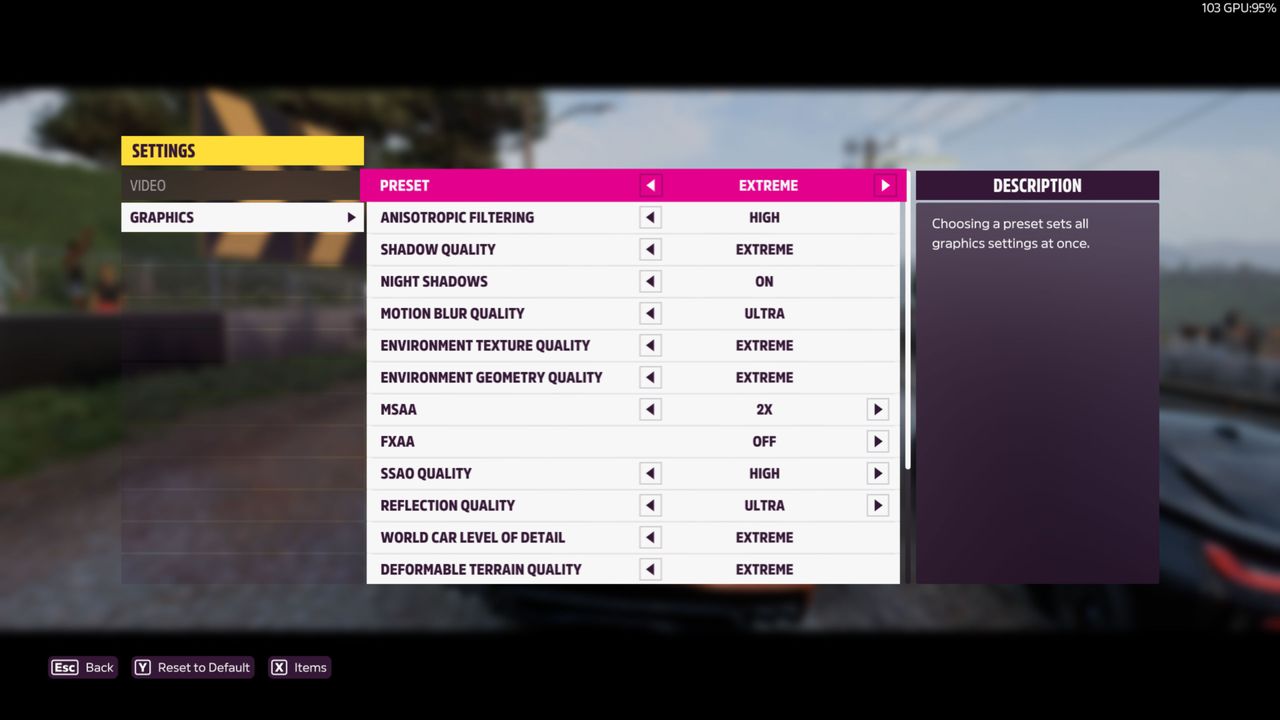 Forza Horizon 5 - Settings