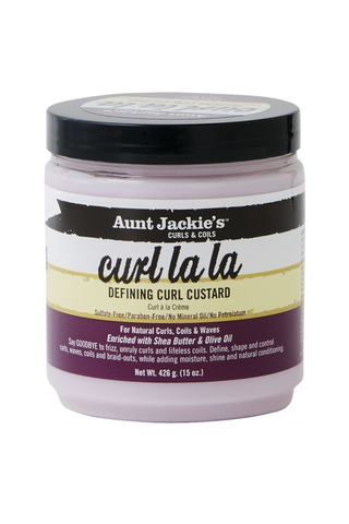 Aunt Jackie's Curl La La Custard on a white background