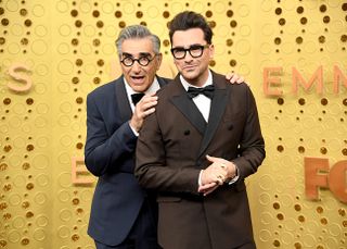 Eugene Levy and Daniel Levy attends the 71st Emmy Awards at Microsoft Theater on September 22, 2019 in Los Angeles, California.