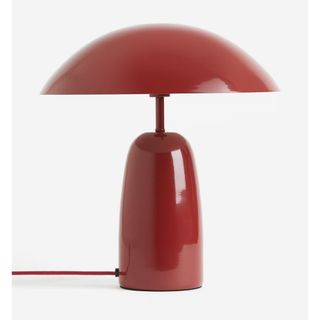 Metal Table Lamp - Dark Red