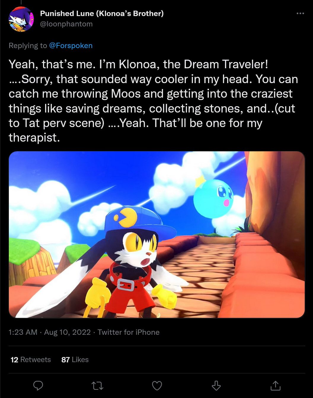 Klonoa tweet
