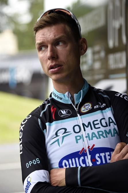 Tony Martin (Omega Pharma-QuickStep) before heading out on a training session with his team in Leeds