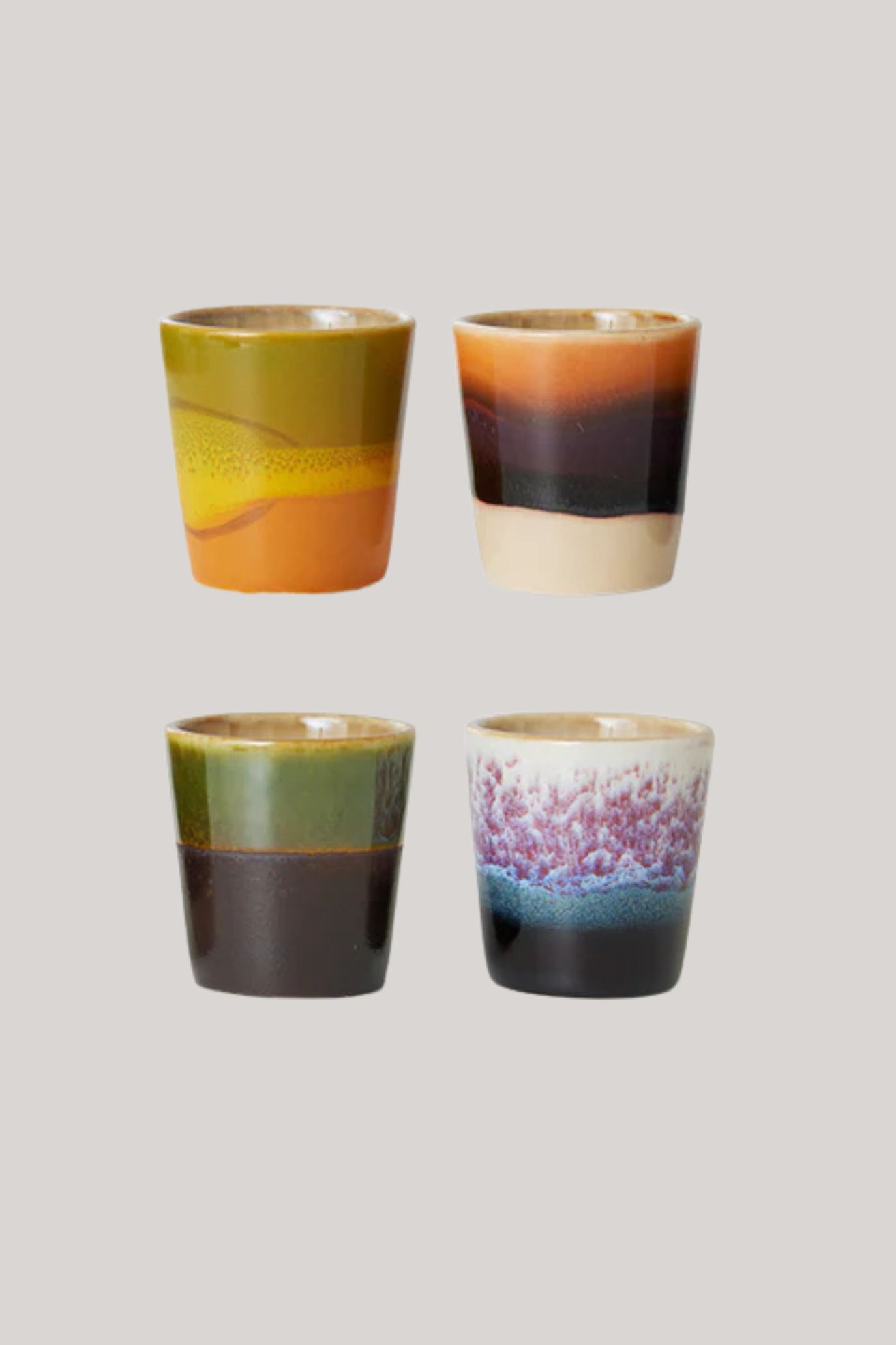 HKLiving, 70s Ceramics Egg Cup Set in Island