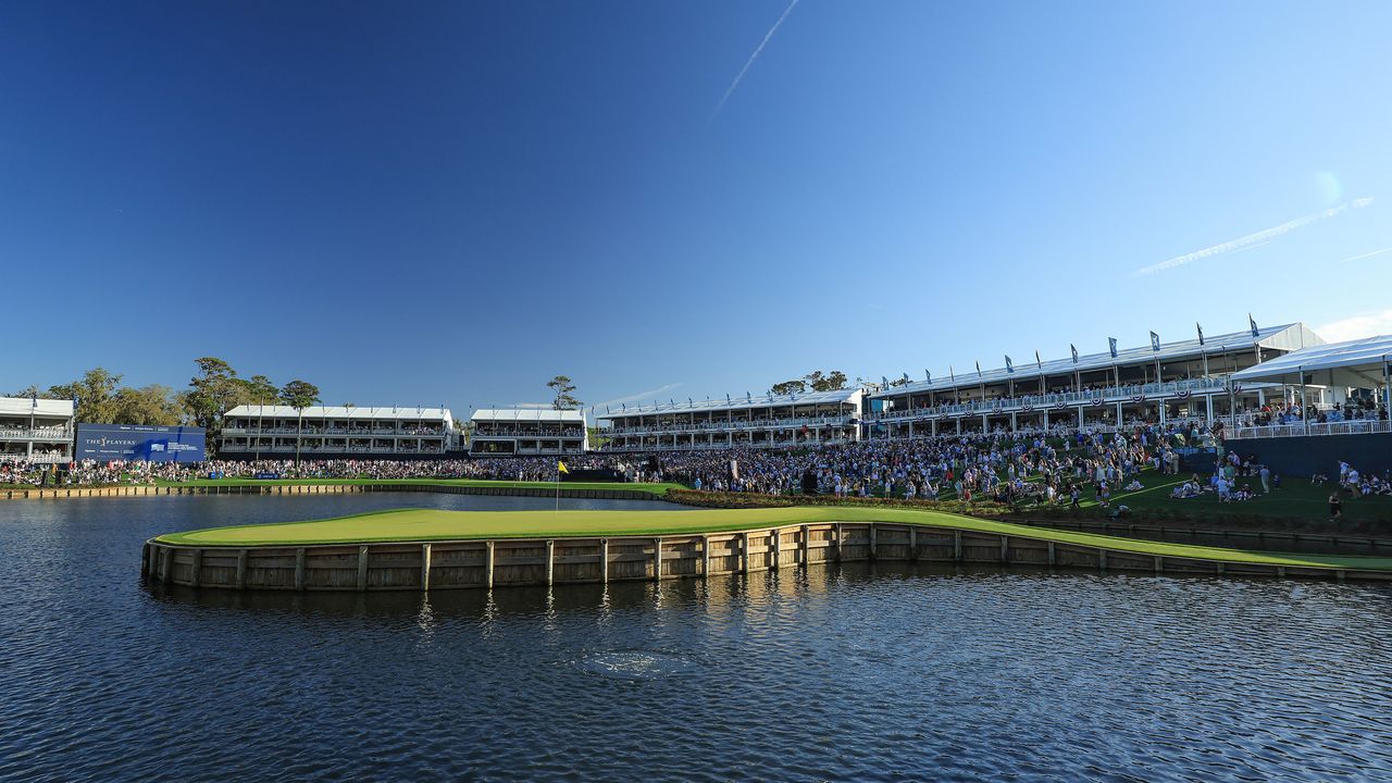 The 17th hole at TPC Sawgrass