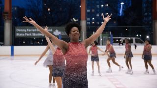 Skaters posing in Harlem Ice