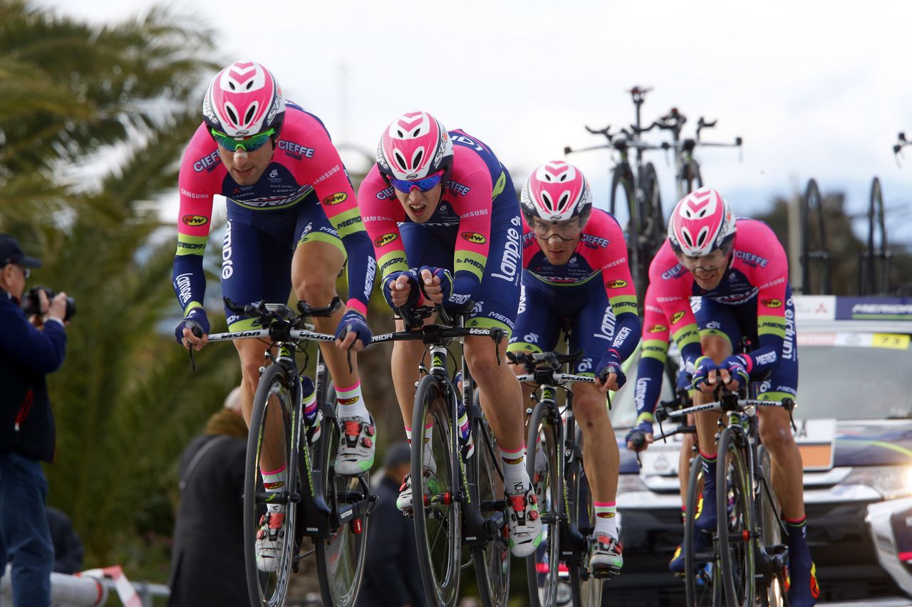 Lampre-Merida in the team time trial in Tirreno-Adriatico