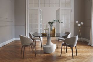 Neutral dining room with dining chairs from Dining Chair Co