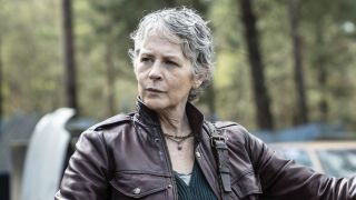 Carol in leather jacket on The Walking Dead: Daryl Dixon - The Book of Carol