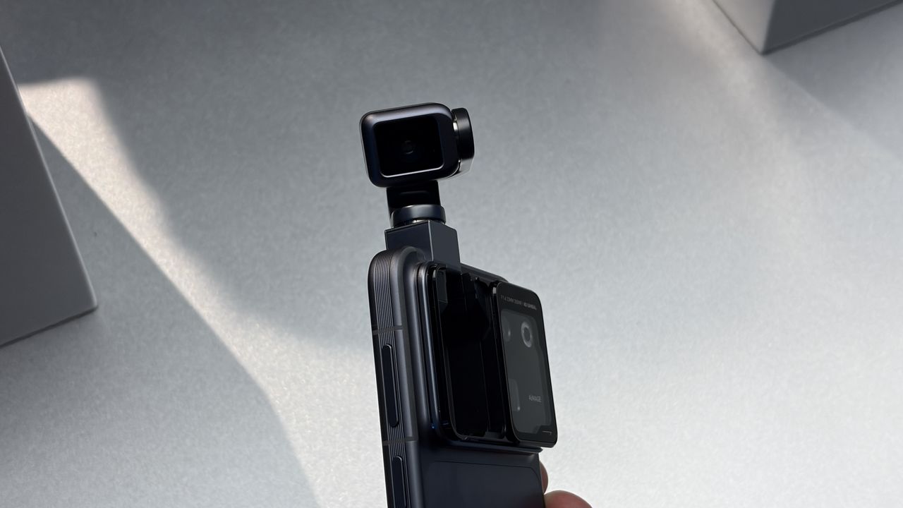 The Honor Robot phone being held in the hand