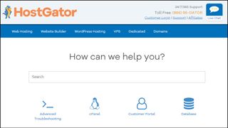 HostGator support page