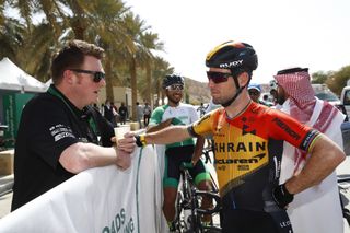Rod Ellingworth and Mark Cavendish at the Saudi Tour
