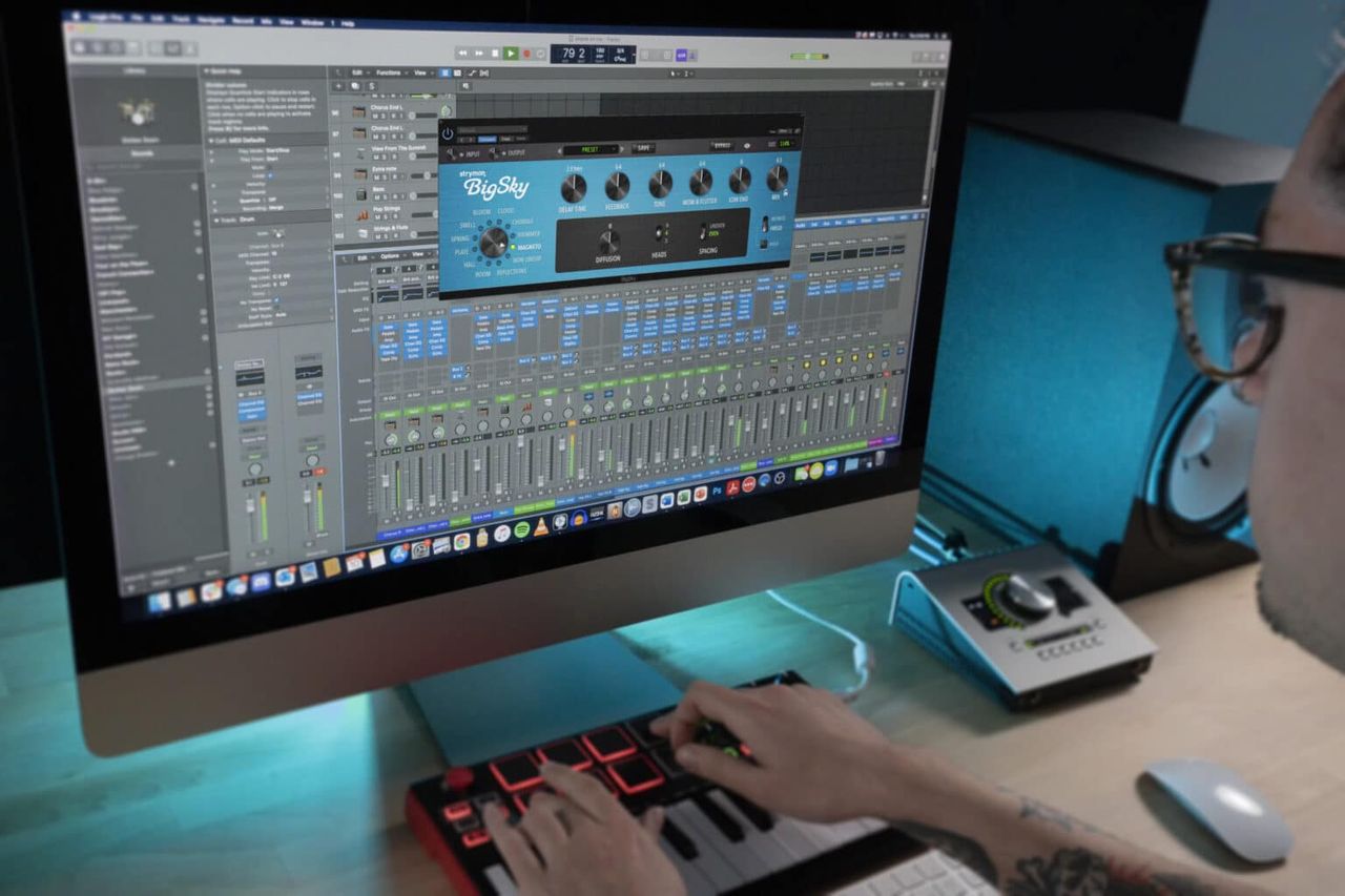 A guitarist uses Strymon's new BigSky plugin