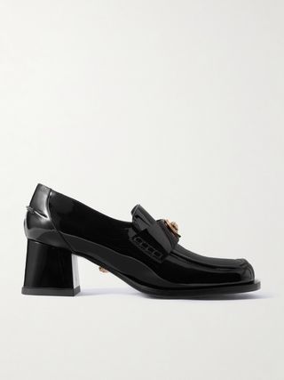 Alia Embellished Patent-Leather Loafers