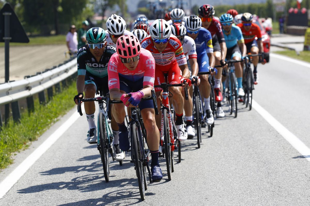 Sean Bennett (EF) leads the breakaway